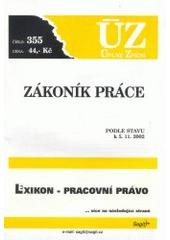 kniha Zákoník práce podle stavu k 5.11.2002, Sagit 