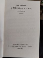kniha V zelených horách povídky a črty, Státní nakladatelství krásné literatury, hudby a umění 1954