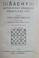 kniha Šachy methodická učebnice praktické hry, Šolc a Šimáček 1934
