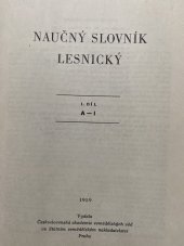 kniha Naučný slovník lesnický A-I I. díl, Akademie zemědělských věd 1959