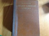 kniha Základy chemické výroby, Josef Hokr 1947