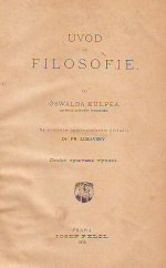 kniha Úvod do filosofie, Josef Pelcl 1900