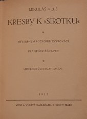 kniha Kresby k "Sirotku", B. Kočí 1917