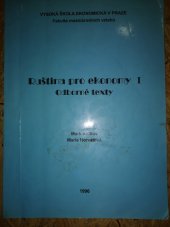 kniha Ruština pro ekonomy I odborné texty, Vysoká škola ekonomická 1996