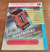 kniha Stavební návod a popis 10 Náhradní elektronky porovnávací tabulky, Domácí potřeby 1963