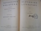 kniha Slovanské literatury Díl II., Matice česká s podporou ministerstva školství a národní osvěty 1925