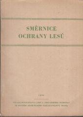 kniha Směrnice ochrany lesů, SZN 1954