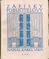 kniha Zápisky podučitelovy. [Díl I], s.n. 1925