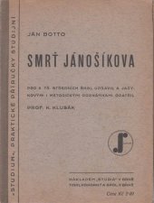 kniha Smrť Jánošíkova, Studium 1936