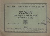 kniha Seznam smluvených značek pro mapu speciální 1 : 75.000, Vojenský zeměpisný ústav 1936