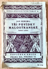 kniha Tři povídky malostranské, F. Topič 1937