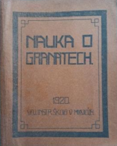 kniha Nauka o granátech výcvik granátníka, Vojenská instr. škola v Milovicích 1920