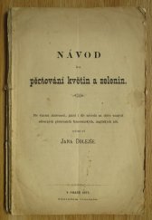 kniha Návod ku pěstování květin a zeleniny, nákladem vlastním 1877