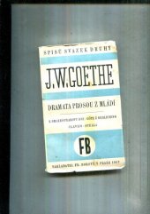 kniha Dramata prosou z mládí, Fr. Borový 1927