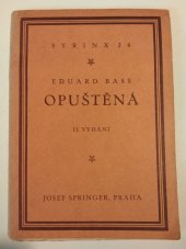kniha Opuštěná napínavá historka o 1 aktu, J. Springer 1925
