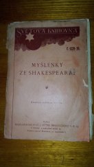 kniha Myšlenky ze Shakespeara, J. Otto 1916