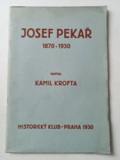 kniha Josef Pekař [1870-1930], Historický klub 1930