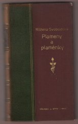 kniha Plameny a plaménky román a několik povídek, J. Otto 1905
