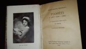 kniha Paměti z let 1794-1820, Karel St. Sokol 1906