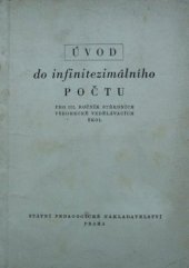 kniha Úvod do infinitezimálního počtu pro 3. ročník středních všeobecně vzdělávacích škol Pokusná učeb., SPN 1963