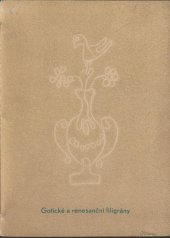 kniha Gotické a renesanční filigrány [ukázky ... z díla: C.M. Briquet, Les filigranes, Státní grafická škola 1938