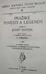 kniha Pražské pověsti a legendy. Díl 1, F. Topič 1917