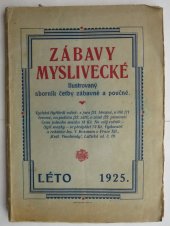 kniha Zábavy myslivecké Léto 1925, Josef Kolanda 1925