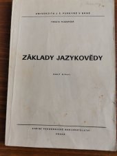 kniha Základy jazykovědy, Státní pedagogické nakladatelství 1980