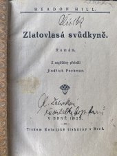 kniha Zlatovlasá svůdkyně Rom., Časopis Svoboda 1925
