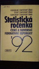 kniha Statistická ročenka České a Slovenské federativní republiky 1992, SEVT 1992
