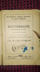 kniha Dictionnaire Français-Allemand et Allemand-Français, ODÉ 1942