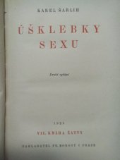kniha Úšklebky sexu, Fr. Borový 1925