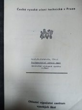 kniha Fundamentální záření hmot Závěrečná výzkumná zpráva, České vysoké učení technické, Oblastní výpočetní centrum vysokých škol 1980