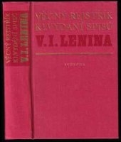 kniha Věcný rejstřík k 1. vydání Spisů V.I. Lenina, Svoboda 1986