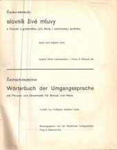 kniha Česko-německý slovník živé mluvy s frázemi a gramatikou pro školy i soukromou potřebu, Státní nakladatelství 1936