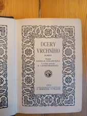 kniha Dcery vrchního román, F. Šimáček 1913
