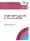 Texts for "Taxation in the CR and EU"