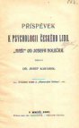 Příspěvek k psychologii českého lidu