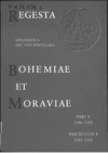 Regesta diplomatica nec non epistolaria Bohemiae et Moraviae.