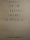 Čtení o starém Srbsku