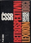 Retrospektívny lexikon obcí ČSSR 1850 - 1970, DIEL II - ZVÄZOK 2