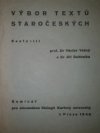 Výbor textů staročeských