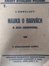 Nauka o barvách a jich harmonii