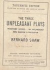 THE THREE UNPLEASANT PLAYS 