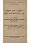 Historický místopis země Moravskoslezské