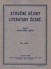 Stručné dějiny literatury české