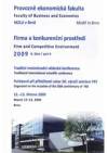Firma a konkurenční prostředí 2009