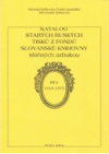 Katalog starých ruských tisků z fondů Slovanské knihovny tištěných azbukou