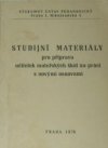 Studijní materiály pro přípravu učitelek mateřských škol na práci s novými osnovami
