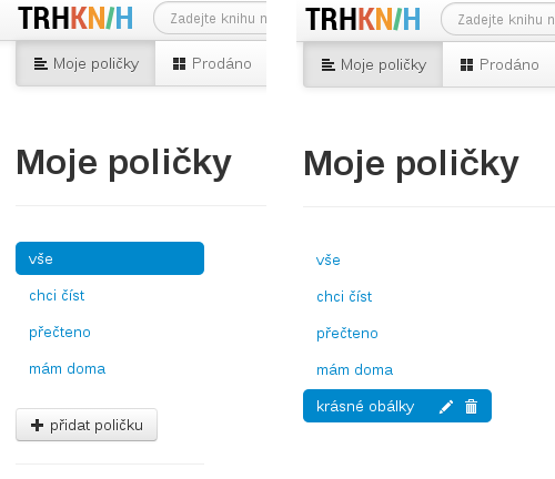 Přidání a odebrání poličky